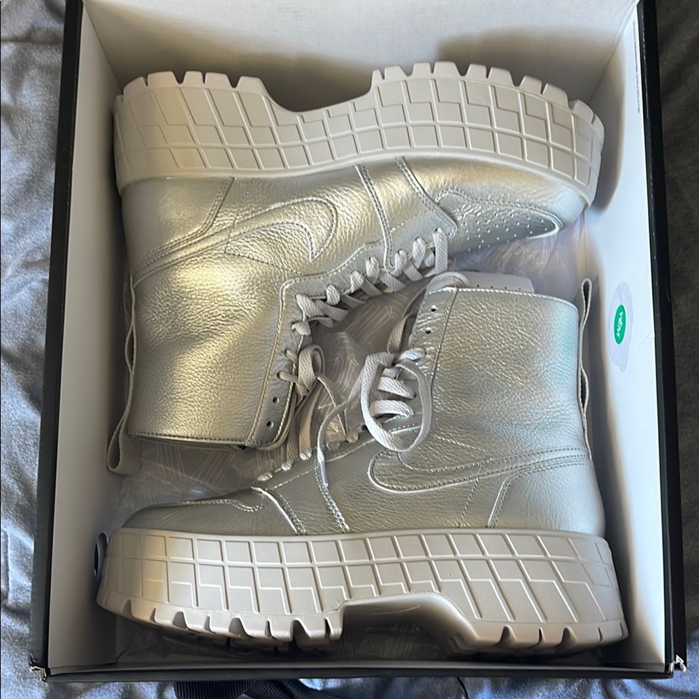 Silver Platform Women's Boots